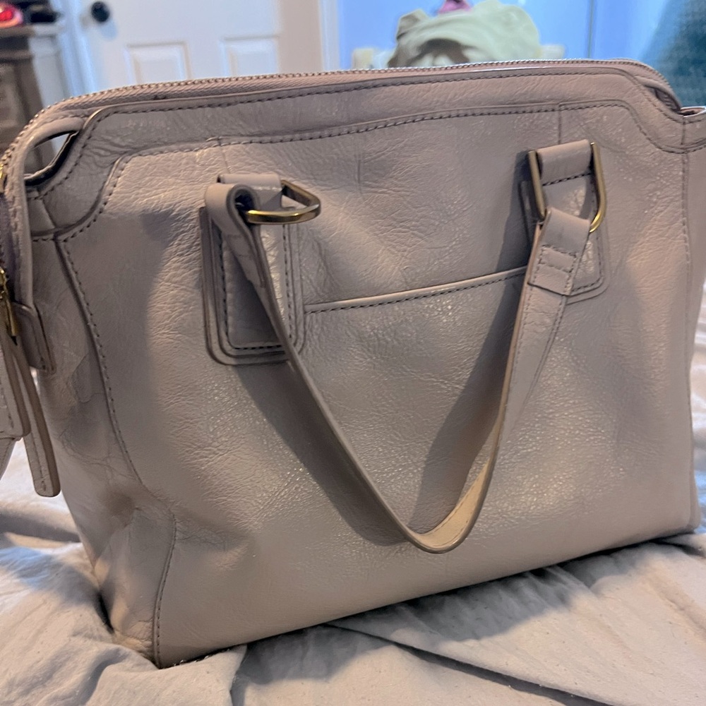 Fossil Jacqueline Satchel Graystone
